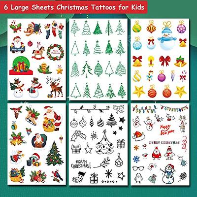 Christmas Tattoo Sticker for Kids Temporary Tattoo Kids Sticker Santa Claus  Elk Snowflake Christmas Stocking Christmas Tree Cartoon Fake Tattoo Stickers  Xmas Party Supplies 10 Sheets - Yahoo Shopping