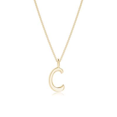 Sleek Initial Charm S / Yellow Gold