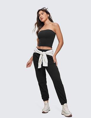 CRZ YOGA Butterluxe Double Lined Tube Tops for Women Basic Bandeau Cropped  Tops Strapless Casual Going Out Crop Top Black Medium - Yahoo Shopping