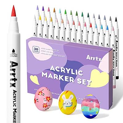 Acrylic Paint Pens for Rock Painting, 36 Colors set Brush Tip Fine Tip No  shaking No Pumping Acrylic Paint Markers for Stone, Ceramic, Glass, Wood,  Fabric, Canvas, Porcelain, Meta (36 colors) - Yahoo Shopping