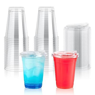 Lilymicky [50 PACK] 20 oz Clear Plastic Cups With Strawless Sip Lids,  Disposable Plastic Cups With Sip Through Lids for Ice Coffee, Smoothie,  Slurpee, or Any Cold Drinks - Yahoo Shopping