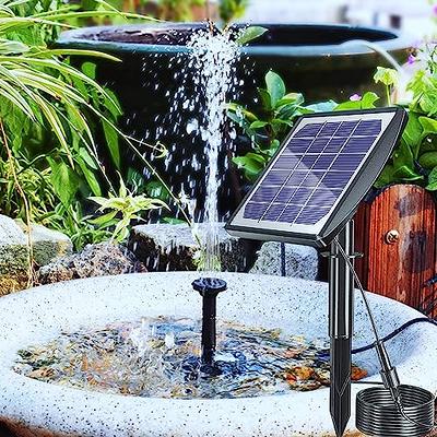 Solar Fountain Pump Solar Powered Bird Bath Fountain Pump Solar Panel Kit  Water Pump Outdoor Watering Submersible Pump