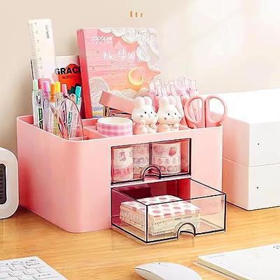 Pink Desk Supplies and Accessories Organization,Desk Organizer