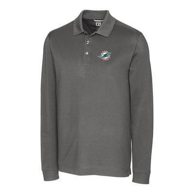 Cleveland Browns Cutter & Buck Big Tall Advantage Long Sleeve Polo - Gray