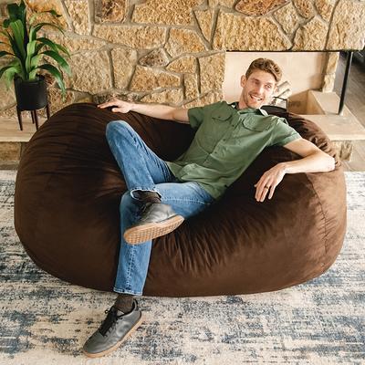 Big Joe Fuf Media Lounger Bean Bag Chair - Black