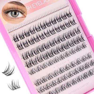 Cluster Lashes Natural Look, Wispy Manga Eyelash Extensions Strip, Cat Eye  Lashes With Transparent Stem Short Anime Korean Makeup False Eyelashes -  Temu