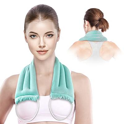 CALMING COZY 23 in. x 5 in. Massaging Heating Neck Wrap, Grey