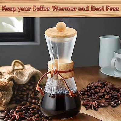 Dreyoo Wooden Coffee Lid, Compatible with Chemex Coffeemakers, All