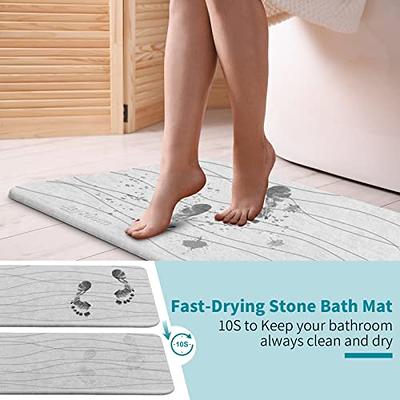 Stone Bath Mat, Diatomaceous Earth Bath Mat, Quick Drying Bath