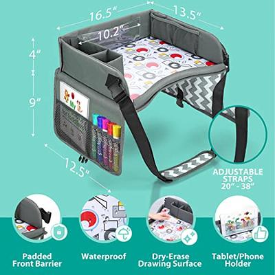 iMounTEK Portable Snack & Play Kids Travel Tray Blue