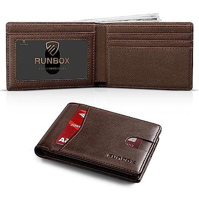 Montauk Leather Club Men's RFID Signal Blocking Genuine Leather