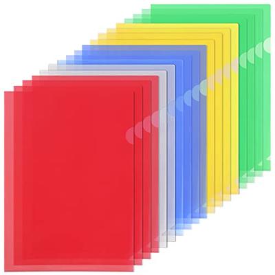 Dunwell Clear Plastic Folders Sleeves (12 Pack, Assorted Colors) - Plastic  Sleeves for Paper 8.5x11, Transparent Project Folders with Plastic Paper  Sleeves, Poly File Jacket for Documents - Yahoo Shopping