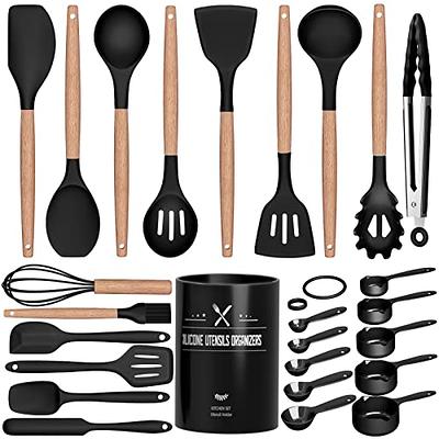 NCUE Kitchen Utensils Set, 26 pcs BPA Free Non-stick Silicone