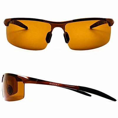 ANDOILT Mens Sports Polarized Sunglasses UV Protection Sunglasses for Men  Fishing Driving Coffee Frame Coffee Lens - Yahoo Shopping