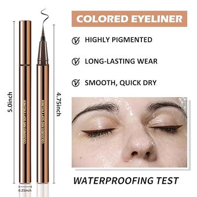 LEYUYO Fine Angled Eyeliner Brush, Ultra Thin Eye Liner Brushes