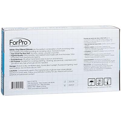 ForPro Disposable Nitrile Gloves, Chemical Resistant, Powder-Free,  Latex-Free, Non-Sterile, Food Safe, 4 Mil, Black, X-Large, 100-Count