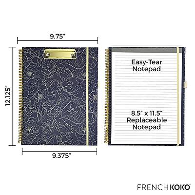 Hongri Clipboard Folio with Refillable Lined Notepad and Interior Storage Pocket for Students, Classroom, Office, Women, Man, Cute Custom Pattern