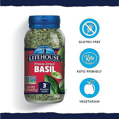 Litehouse Freeze Dried Basil Dried Basil Leaves Substitute for