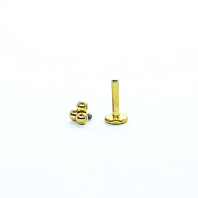 Triple Ball Flat Back Earring