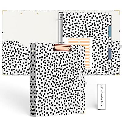 Ospelelf Mini 3 Ring Binder 1 Inch, Cute Binder for 5.5 x 8.5 with 5 Tab