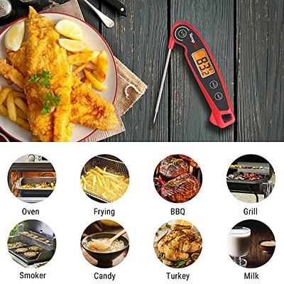 TempPro F05 Digital Meat Thermometer for Cooking with Motion Sensing,  Waterproof Food Thermometer for Kitchen BBQ Oil Grill Smoker Candy  Thermometer Black/red - Yahoo Shopping