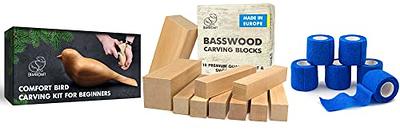 Beavercraft BW10 Basswood Carving Blocks Set - Basswood for Wood Carving -  Wood Blocks - Whittling Wood Carving Wood Blocks for Carving