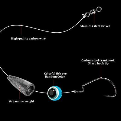 Texas Rigs for Bass Fishing Leaders with Weights Hooks