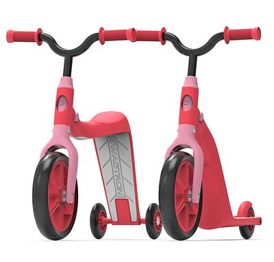 Swagtron K6 Convertible 4 in 1 Toddler Scooter Balance Bike Red