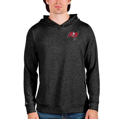 Tampa Bay Buccaneers Antigua Reward Crewneck Pullover Sweatshirt -  Heathered Black