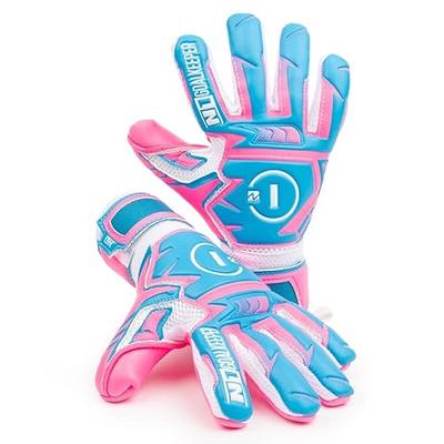 Vizari Sports Saturn Soccer Goalie Goalkeeper Gloves for Kids Youth & Boys, Football Gloves with Grip Boost Padded Palm and Fingersave Flat Cut