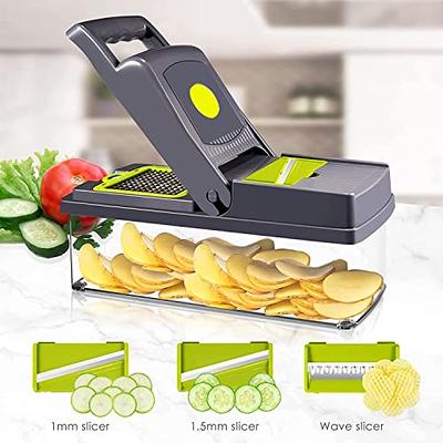 vegetable chopper Gray 12 in 1 multifunction food veggie slicer chopper  onion dicer vegetable cutter set egg slicer hand chopper for vegetables  veggie