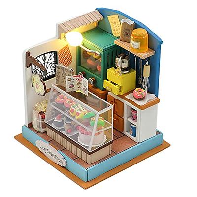 Roroom DIY Miniature and Furniture Dollhouse Kit,Mini 3D Wooden Doll House  Craft Model with LED,Creative Room Idea for Valentine's Day Birthday
