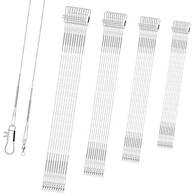 KINBOM 40Pcs Fishing Leaders, Anti-bite Stainless Steel Wire Leaders  Fishing Leaders Line with Swivels for Saltwater and Freshwater