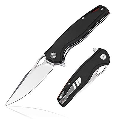  NedFoss Pocket Knife for Men, 4 inch D2 Steel Folding Knife  with Clip, G10 Handle, Safety Liner Lock, Sharp Pocket Knives, Survival  Knife for Hiking Camping Gifts for Men : Tools