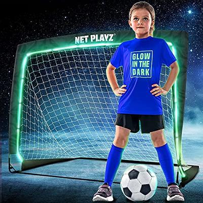 NetPlayz Soccer Goals (Light Up, Glow in The Dark) Kids Pop-up