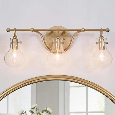 LNC Modern Chandelier 1-Light Glam Drum Plating Brass and Matte