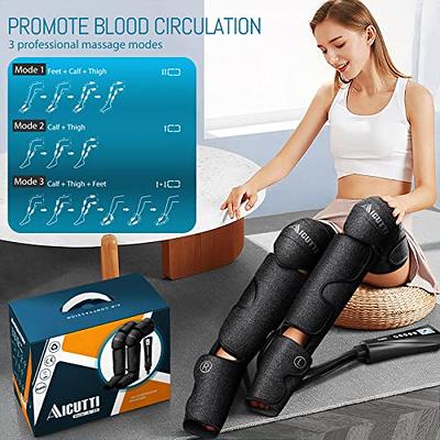 Nekteck Leg Massager with Air Compression for Circulation and Relaxation, Foot and Calf Massage Machine with Hand-Held Controller 2 Modes 3