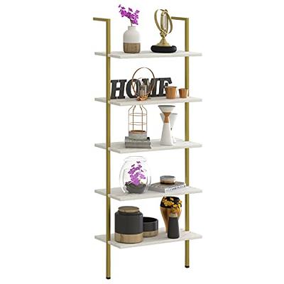 Basicwise Modern 8 Tier Bookcase Wall Mount and Freestanding Storage Shelves  For Decoration Display
