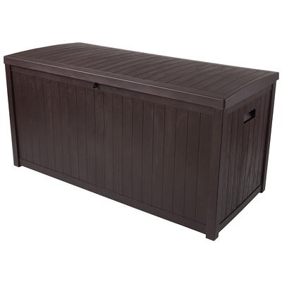 Zenova 52-Gallon Small Deck Box Outdoor Storage Container - 52