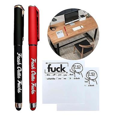 3Pcs Sticky Note and Pen Set, Funny Novelty Fresh Outta Notepad and Pen,  Reusable Rude Word Sticky Notes Notepads, Fun Desk Accessory Gifts for  Friends Coworkers Christmas Birthday Gift (Red) - Yahoo