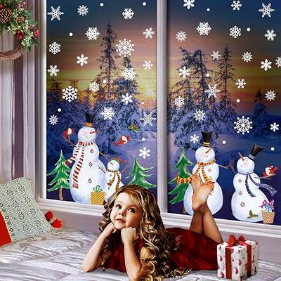 Christmas Snowflake Window Decal Stickers - Xmas Holiday White Winter  Christmas Window Decorations Ornaments Party Supplie 