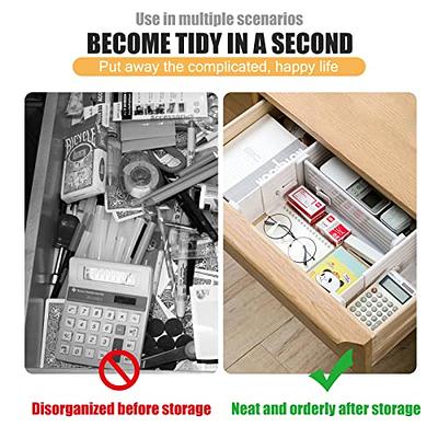 HiYZ Expandable Drawer Dividers with Inserts, Large Kitchen Utensils Drawer  Divider, 2.36 High Adjustable Drawer Organizers Separators for