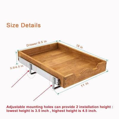 Lynk Professional 11 x 18 Slide Out Double Shelf - Pull Out Two Tier Sliding Under Cabinet Organizer