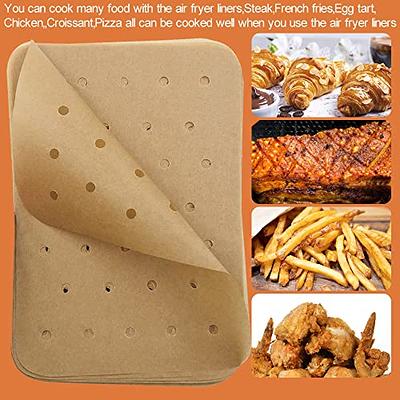 50pcs Air Fryer Liners, Round Parchment Paper, Silicone Oil-absorbing Mat  For Baking, Barbecue, And Special Use For Air Fryer