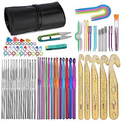 TLKKUE Crochet Hooks, 90-Piece Beginner Crochet Needles Set with