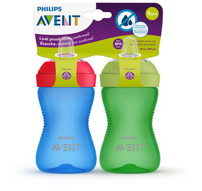 sector passage Ongunstig Philips Avent My Grippy Spout Sippy Cup with Soft Spout and Leak-Proof  Design, Blue/Green, 10oz, 2pk, SCF801/21 - Yahoo Shopping