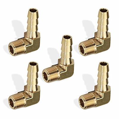 2/6/12 Pack Hose Barb Fitting, Barb(1/8 to 1) × NPT(1/8 to 1) Brass  Male Pipe Fittings, Hose Barb Metal Adapter Connector Male Threaded End (6