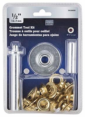 Edward Tools Grommet Kit 1/2” - Heavy Duty Brass Eyelet Grommets for Tarps,  Fabric, Tent - Grommet Tools - Hole Punch, Setting Tool, Anvil - Stronger  Rustproof Brass Metal Grommets - Tarp Repair Kit - Yahoo Shopping