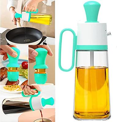 Kitchen Oil Dispenser Bottle Cooking Glass Olive Oil Dispenser Silicone  Dropper