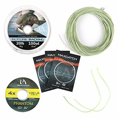 M MAXIMUMCATCH Maxcatch Best Price Fly Fishing Line (Weight Forward,  Floating) and Fly Line Combo with Backing Leader and Tippet (1F/2F/3F/4F/5F/ 6F/7F/8F/9F/10F) (Line Combo Moss Green, WF4F 100FT) - Yahoo Shopping